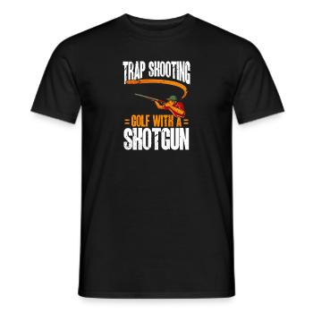 Tir au piège Tir au pigeon en argile Skeet - T-shirt homme - noir - Devant - AI Model Male 178 light (178cm)