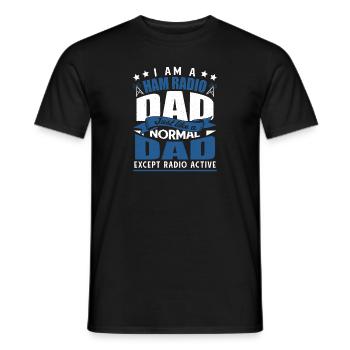 Hommes Je suis un amateur Radio Papa Opérateur radio amateur An - T-shirt homme - noir - Devant - AI Model Male 178 light (178cm)