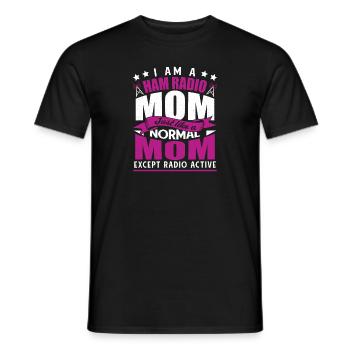 Antenne Je suis une radio amateur Maman Femmes Signal Fréquence - T-shirt homme - noir - Devant - AI Model Male 178 light (178cm)