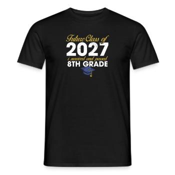 Futur Grade De 2027 Remise des diplômes de 8ème Année Dernier - T-shirt homme - noir - Devant - AI Model Male 178 light (178cm)