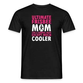 Disque de lancer de frisbee ultime - T-shirt homme - noir - Devant - AI Model Male 178 light (178cm)