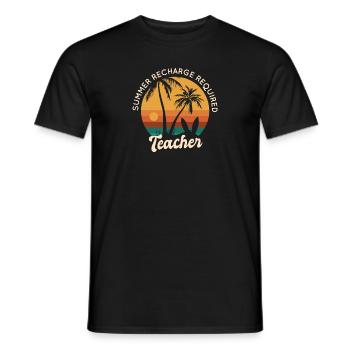 Dernier jour de recharge estivale des enseignants - T-shirt homme - noir - Devant - AI Model Male 178 light (178cm)