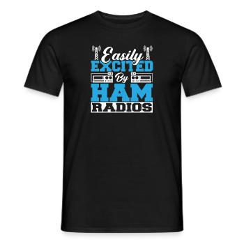 Network Radio Lover Frequency Easily Excited By Ha - Men's T-Shirt - black - Front - AI Model Male 178 light (178cm)