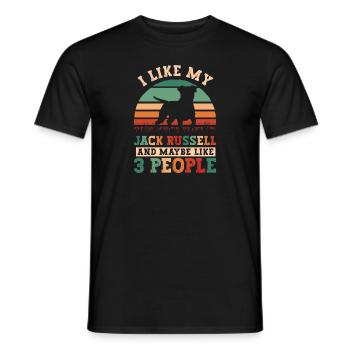Jack Russell Terrier - Men's T-Shirt - black - Front - AI Model Male 178 light (178cm)