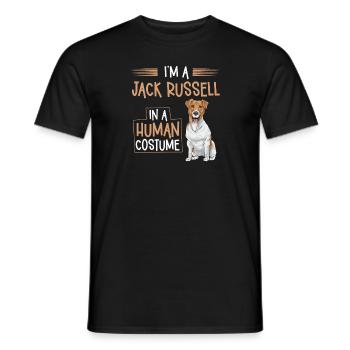 Jack Russell Terrier - T-shirt homme - noir - Devant - AI Model Male 178 light (178cm)