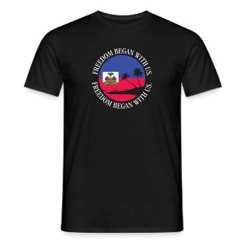 Fierté haïtienne Mois du patrimoine haïtien Début de la liberté - T-shirt homme - noir - Devant - AI Model Male 178 light (178cm)
