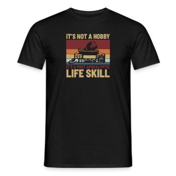 Ham Radio It's Not A Hobby Retro Antenna Radio Lov - Men's T-Shirt - black - Front - AI Model Male 178 light (178cm)