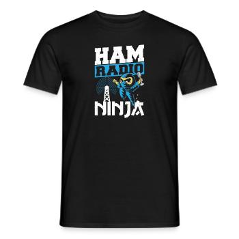 Radio Expert Antenna Signal Frequency Ham Radio Ni - Men's T-Shirt - black - Front - AI Model Male 178 light (178cm)