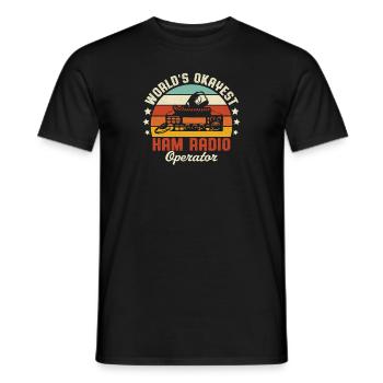 Réseau d’opérateurs de radio amateur Okayest Okayest de Vintage World - T-shirt homme - noir - Devant - AI Model Male 178 light (178cm)