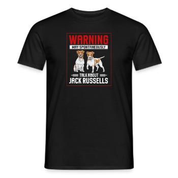 Jack Russell Terrier - Men's T-Shirt - black - Front - AI Model Male 178 light (178cm)