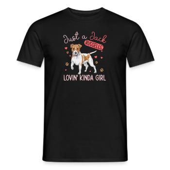 Jack Russell Terrier - Men's T-Shirt - black - Front - AI Model Male 178 light (178cm)