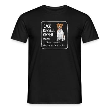 Jack Russell Terrier - Men's T-Shirt - black - Front - AI Model Male 178 light (178cm)
