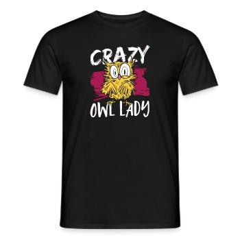 Owlets Nocturnal Bird Lover Owl Lady Birds Of Prey - Men's T-Shirt - black - Front - AI Model Male 178 light (178cm)