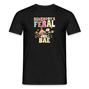 Somebody's Feral Bae Opossum Boyfriend Girlfriend - Männer T-Shirt - Schwarz - Vorne - AI Model Male 178 light (178cm)