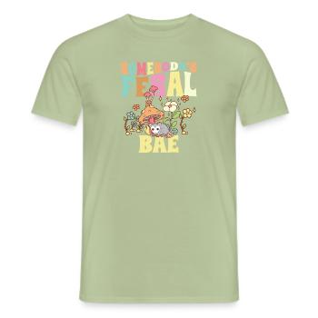 Somebody's Feral Bae Opossum Boyfriend Girlfriend - Männer T-Shirt - Sage - Vorne - AI Model Male 178 light (178cm)