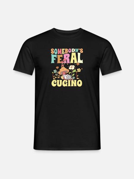 Quelqu’un Cugino sauvage Cogino Cousin italien Opossum - T-shirt homme - noir