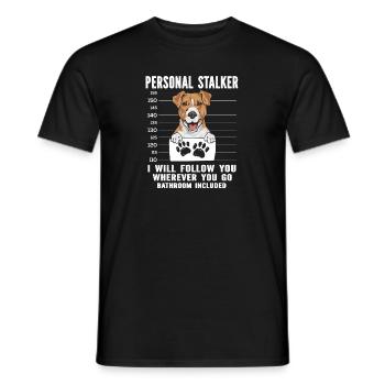 Jack Russell Terrier - Men's T-Shirt - black - Front - AI Model Male 178 light (178cm)