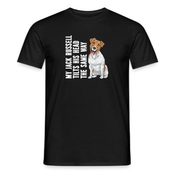 Jack Russell Terrier - Men's T-Shirt - black - Front - AI Model Male 178 light (178cm)