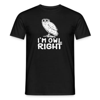 Ornithologist Birds Of Prey Nocturnal Bird I'm Owl - Männer T-Shirt - Schwarz - Vorne - AI Model Male 178 light (178cm)