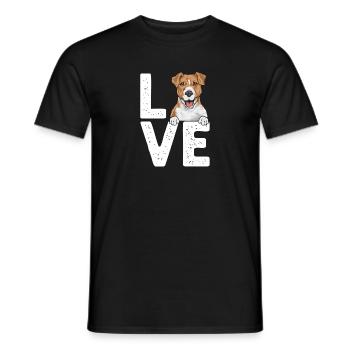 Jack Russell Terrier - T-shirt homme - noir - Devant - AI Model Male 178 light (178cm)