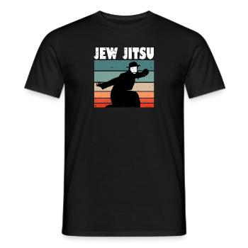 Jitsu juif drôle Jiu Jitsu juif arts martiaux - T-shirt homme - noir - Devant - AI Model Male 178 light (178cm)