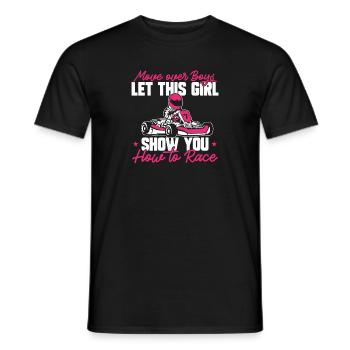 Go Kart Racing Karting Karting - Men's T-Shirt - black - Front - AI Model Male 178 light (178cm)