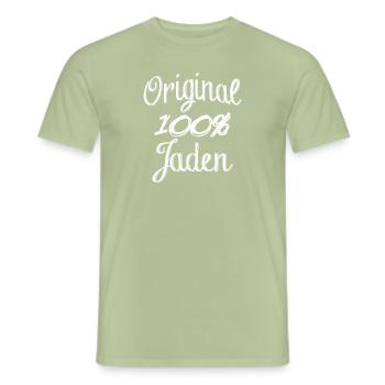 Original 100% Jaden - Männer T-Shirt - Sage - Vorne - AI Model Male 178 light (178cm)
