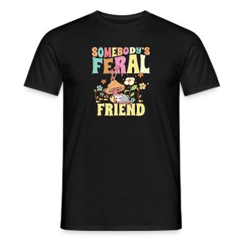 Somebody's Feral Friend Wild Bestie Opossum - Männer T-Shirt - Schwarz - Vorne - AI Model Male 178 light (178cm)