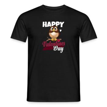 Happy Valentines Day Birds Of Prey Ornithologist O - Männer T-Shirt - Schwarz - Vorne - AI Model Male 178 light (178cm)