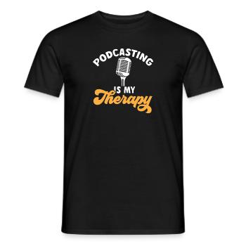 Podcasteur Podcast - T-shirt homme - noir - Devant - AI Model Male 178 light (178cm)