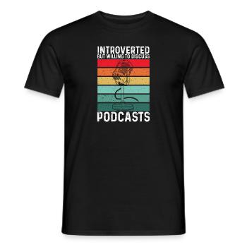 Podcasteur Podcast - T-shirt homme - noir - Devant - AI Model Male 178 light (178cm)