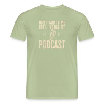 Podcaster Podcast - Men's T-Shirt - sage - Front - AI Model Male 178 light (178cm)