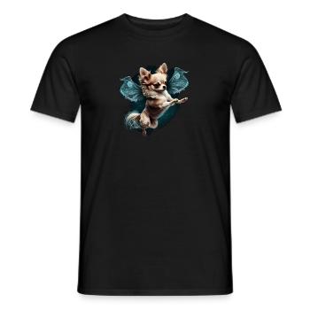 Chihuahua | Ballerina | Ballett | Tanz | Mädchen - Männer T-Shirt - Schwarz - Vorne - AI Model Male 178 light (178cm)