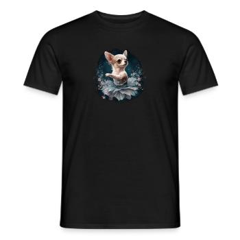 Chihuahua | Ballerina | Ballet | Dance | Dancing | - Männer T-Shirt - Schwarz - Vorne - AI Model Male 178 light (178cm)
