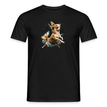 Chihuahua | Ballerina | Ballet | Dance | Dancing | - Männer T-Shirt - Schwarz - Vorne - AI Model Male 178 light (178cm)