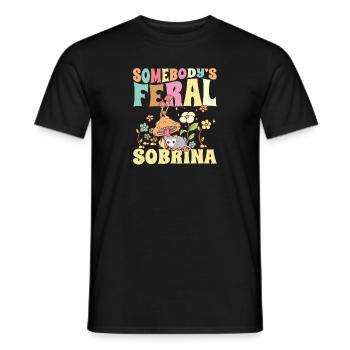 Somebody's Feral Sobrina Spanish Niece Wild - Men's T-Shirt - black - Front - AI Model Male 178 light (178cm)