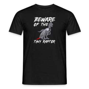 Graupapagei African Grey Parrot Papagei - Männer T-Shirt - Schwarz - Vorne - AI Model Male 178 light (178cm)