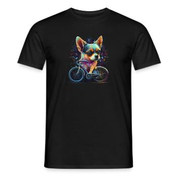 Chihuahua | Fahrrad | Hund | Radfahren | Radfahrer - Männer T-Shirt - Schwarz - Vorne - AI Model Male 178 light (178cm)