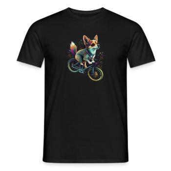Chihuahua | Fahrrad | Hund | Radfahren | Radfahrer - Männer T-Shirt - Schwarz - Vorne - AI Model Male 178 light (178cm)
