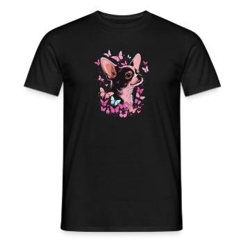 Chihuahua Dog Butterfly 16 - Männer T-Shirt - Schwarz - Vorne - AI Model Male 178 light (178cm)