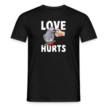 Graupapagei African Grey Parrot Papagei - Männer T-Shirt - Schwarz - Vorne - AI Model Male 178 light (178cm)