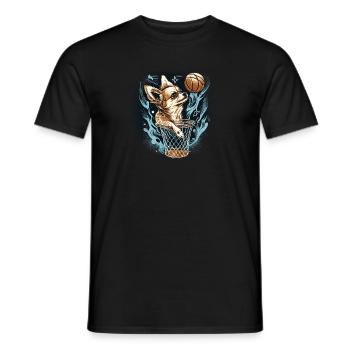 Chihuahua | Basketball Spieler | Sport Dunk | - Männer T-Shirt - Schwarz - Vorne - AI Model Male 178 light (178cm)