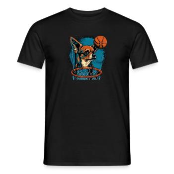 Chihuahua | Basketball Spieler | Sport Dunk | - Männer T-Shirt - Schwarz - Vorne - AI Model Male 178 light (178cm)