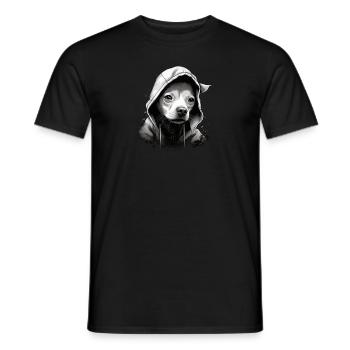 Chihuahua | Chien Cool | Rap | Hip-Hop | Gangster - T-shirt homme - noir - Devant - AI Model Male 178 light (178cm)