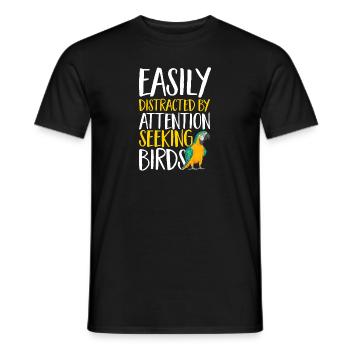Gelbbrustara Papagei Blue And Yellow Macaw - Männer T-Shirt - Schwarz - Vorne - AI Model Male 178 light (178cm)