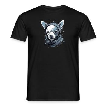 Chihuahua |Cool Dog | Rap | Hip-Hop | Gangster | - Men's T-Shirt - black - Front - AI Model Male 178 light (178cm)