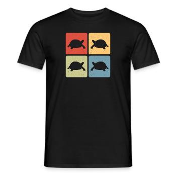Reptile Retro Turtle Vintage Tortoise - Men's T-Shirt - black - Front - AI Model Male 178 light (178cm)