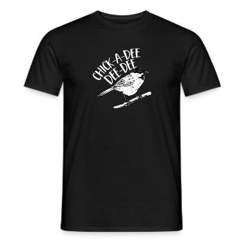 Observation des oiseaux mésanges - T-shirt homme - noir - Devant - AI Model Male 178 light (178cm)
