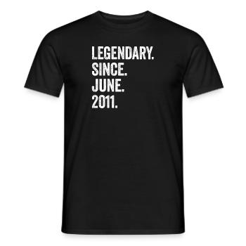 12. Geburtstag 12 Jahre Legendary Since June 2011 - Männer T-Shirt - Schwarz - Vorne - AI Model Male 178 light (178cm)