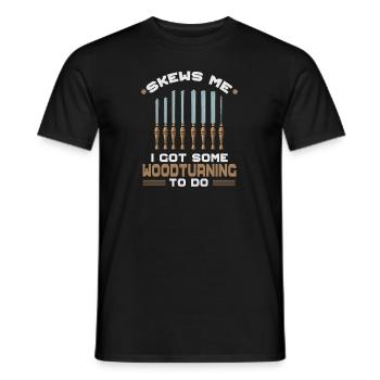 Drechseln Drechsler Holz Drehbank Drehmaschine - Männer T-Shirt - Schwarz - Vorne - AI Model Male 178 light (178cm)
